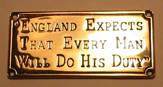 England Expects Plaque